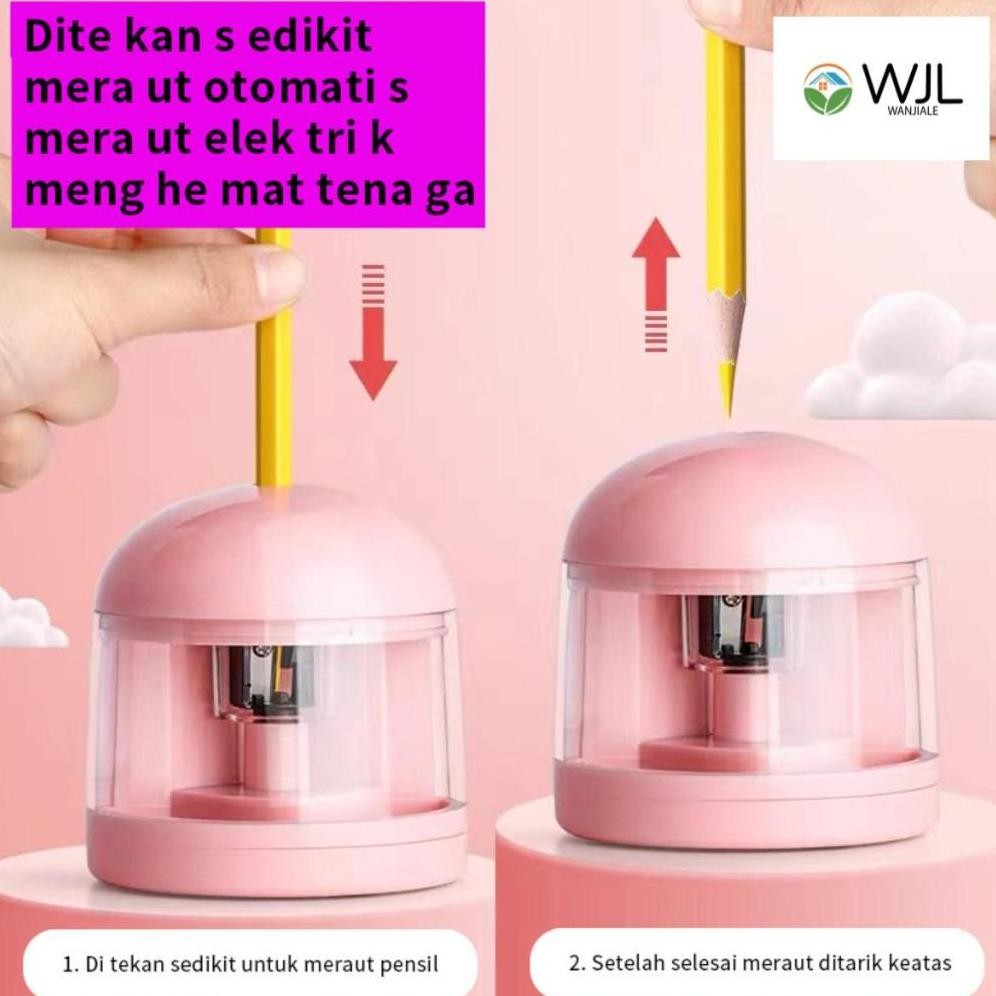 

ZX41 WANJIALE Electric Stationery Set / Set Alat Tulis Elektrik Rautan Penghapus Vacum Pensil 11 In 1 Pink Biru Termurah Hemat
