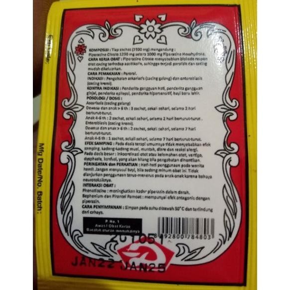 Puyer Obat Cacing U3 Cap Jago - Termurah