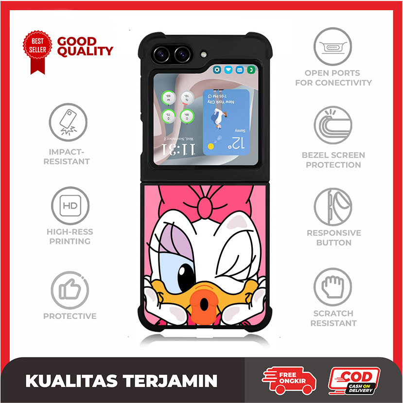 Casing Case Samsung Z Flip 6 5 4 3 , Z Fold 6 5 4 3 5G Daisy Duck AE3436 Hardcase Custom A16