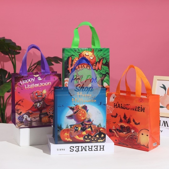 

~~~~~] Paperbag Halloween 2024 Kantong Goodiebag Tas Permen Souvenir Motif Pumpkin Seram Candy Gift