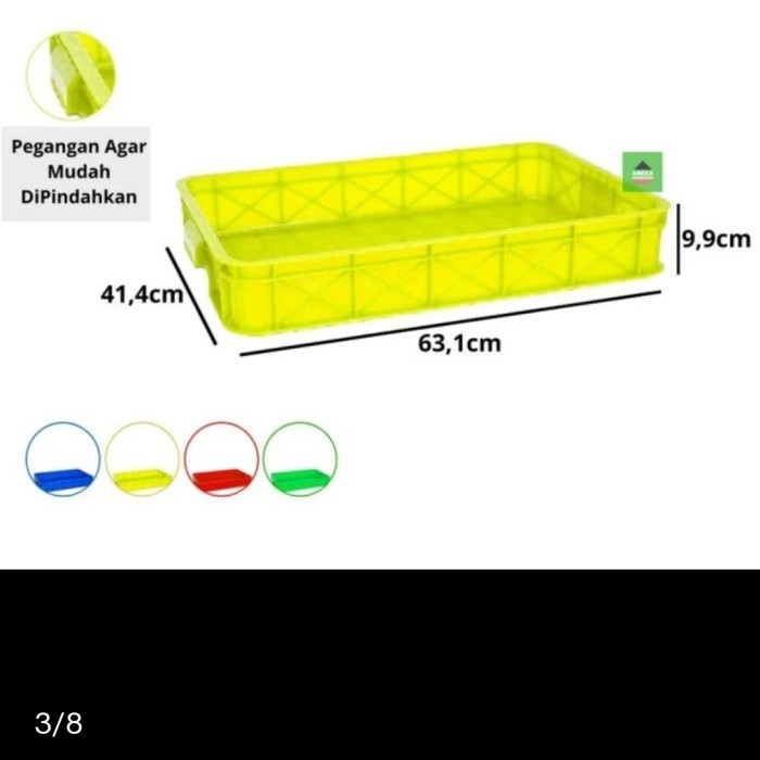 paling diminati] Box Kontainer Rapat Keranjang Industri Perkakas Krat Gelas Green Leaf