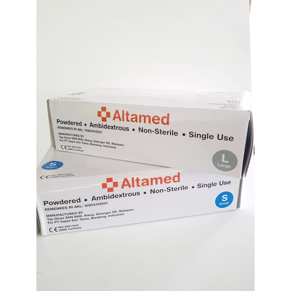 Altamed Latex Powdered Non Steril / Handscoon Latex Altamed Gloves