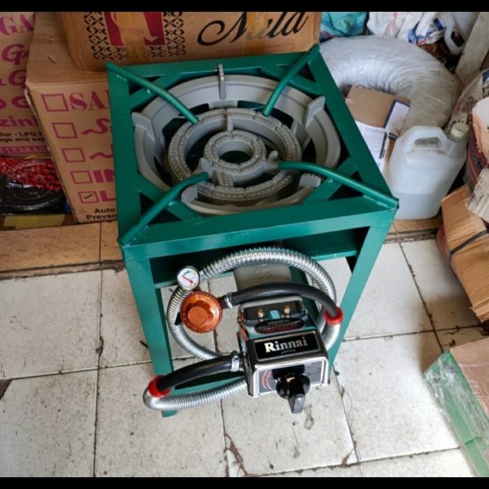 ------] kompor gas Rinai Api 1000 + Rangka 40x40 + Regulator + selang Bagus