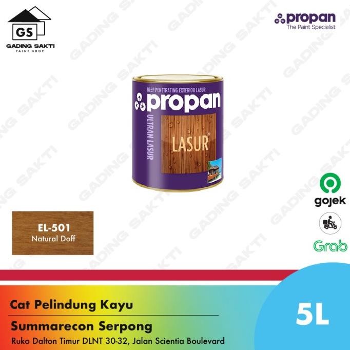 Ready Propan Ultran Lasur El-501 Natural Doff / Cat Pelindung Kayu Galon 5L Siap Kirim 