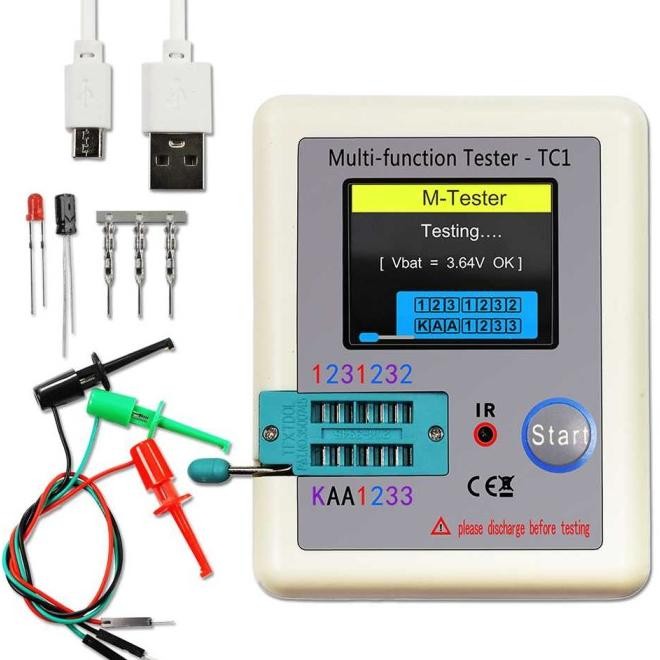 Multi-Function Tester Tc1 Lcr Esr Meter Transistor Zener Kapasitor - P