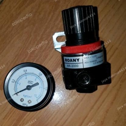[ Bv ] Air Pressure Regulator 1/4" Ar-2000 Kc52 Filter Angin Pneumatic