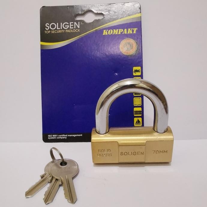 Gembok SOLIGEN 70 mm Kuningan