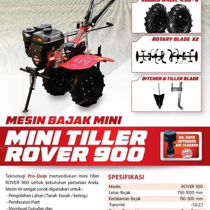 Mesin Bajak Mini Tiller Rover 900 Proquip Traktor Mini