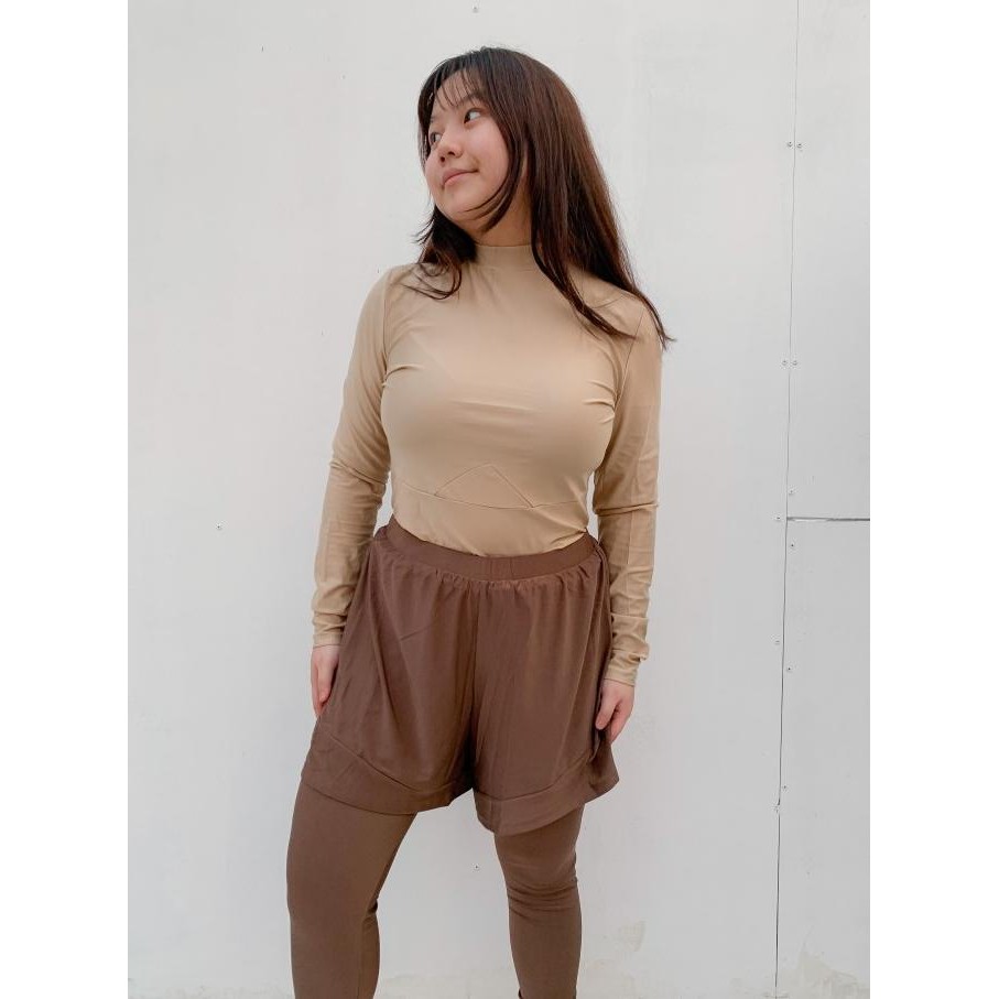 Baju renang wanita muslimah muslim lengan panjang hijabers hijab khaki '