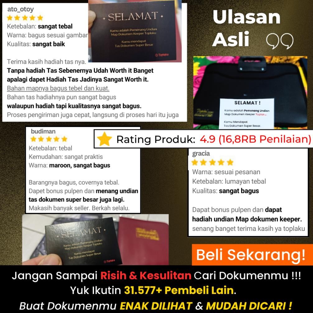 

COD Map Ijazah Dokumen Keeper Resleting Anti Air Document Clear Holder Plastik Tempat Berkas Folder F4 fsd-34