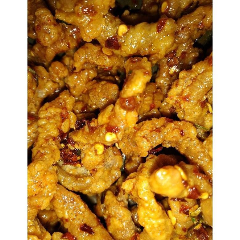 

Terpercaya Keripik Usus Crispy 500Gr Kriuk Cikruh Original & Pedas Gurih Jajanan Cemilan Kerupuk Krispi Renyah Grosir