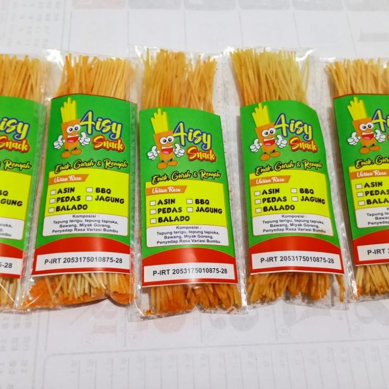 

Flash Sale Mie Lidi Isi 30 Bungkus Renyah Aisy Snack High Quality