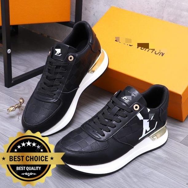 Sepatu Import Pria Dewasa Kulit Asli / Sepatu Sneakers Pria Hitam Casual Ramahmart7