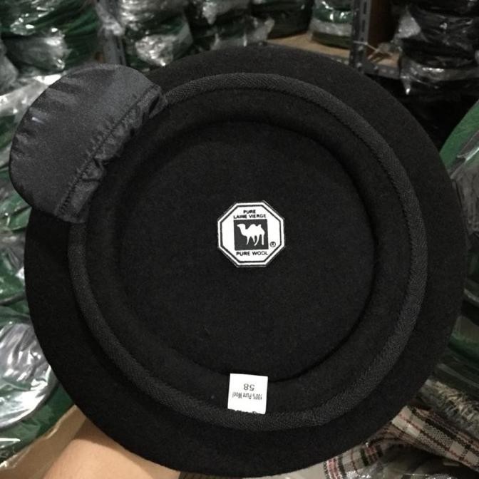 Topi Baret Sabhara / Polisi Camel Asli Onta Hitam TA
