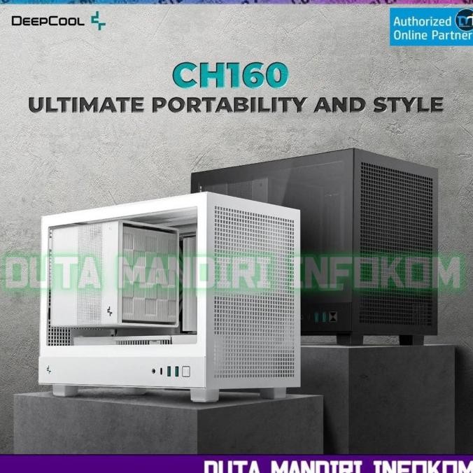 Deepcool Ch160 - Tempered Glass Mini Itx Sff Gaming Case Baru