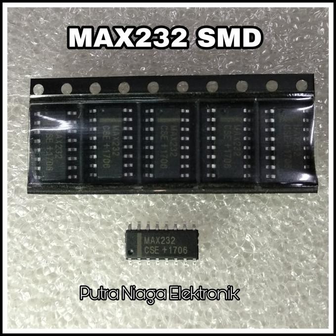 (10) ic MAX232 CSE SMD SOP-16 MAX232SCE putr4n Berkualitas
