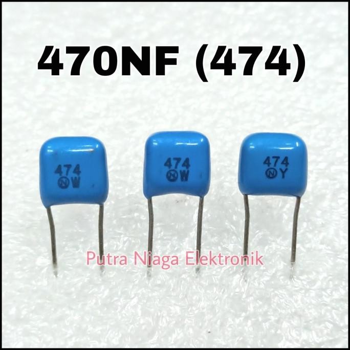 Diskon (5) Kapasitor 470NF Multilayer Ceramic 470N 474 Monocap 0,47uf 100V putr4n
