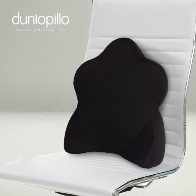 Dunlopillo Lumbar Support Pillow Black / Bantal Sandaran Kursi Hitam Original