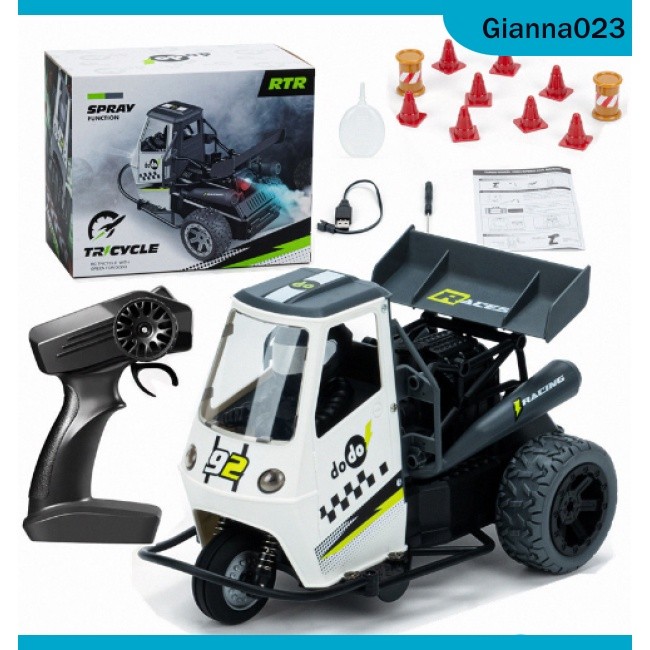 Stok Tersedia S810 Sepeda Motor Remote Control dengan Semprotan Ringan 2.4G Sepeda Motor Simulasi Se