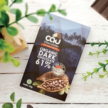 

Cau Chocolate, Organic Dark Chocolate 61% Sea salt 50gr