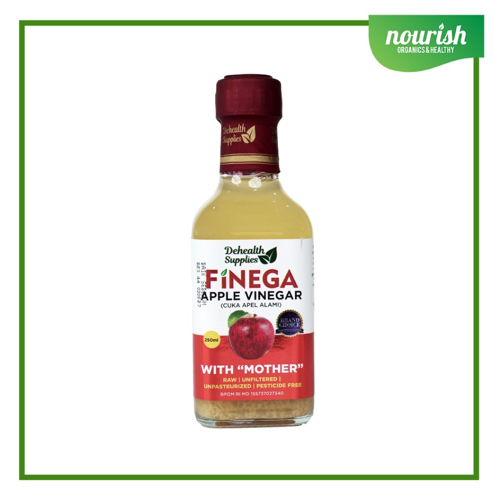

Finega, Apple Vinegar (cuka apel alami) with the mother 250 ml
