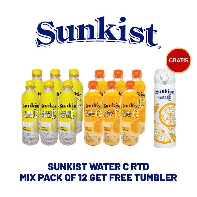 

Sunkist Water C RTD Mix Pack of 12 (12x 330ml) Get Free Tumbler