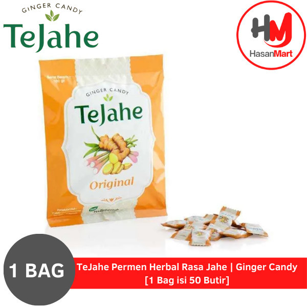 

TeJahe Permen Herbal Rasa Jahe | Ginger Candy [1 Bag isi 50 Butir]