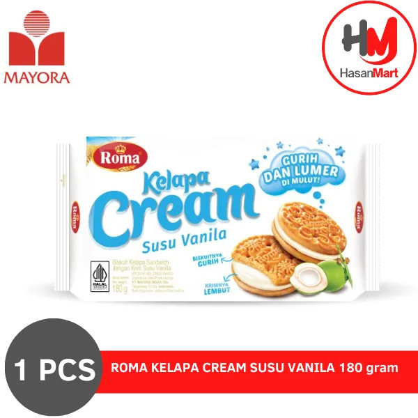 

ROMA KELAPA CREAM Susu Vanila 180 gram [1 PCS]