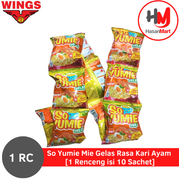 

So Yumie Mie Gelas Rasa Kari Ayam [1 Renceng isi 10 Sachet]