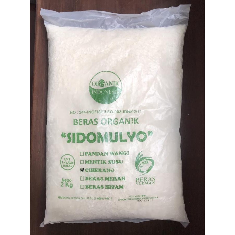 

BERAS ORGANIK INDONESIA SIDOMULYO CIHERANG 2KG BERAS SLEMAN TERMURAH