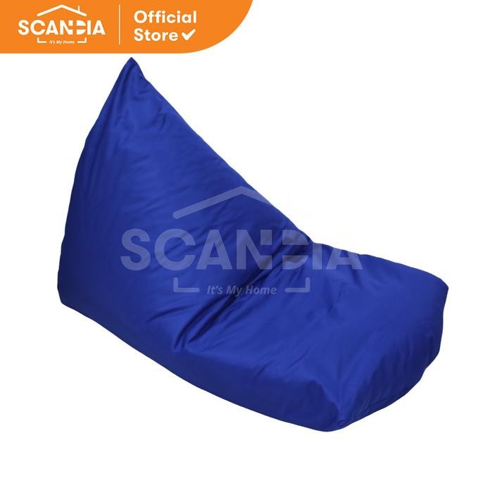 Terlaris Scandia Bean Bag Triangle 120X75X75 Cm Fabric - Blue Original