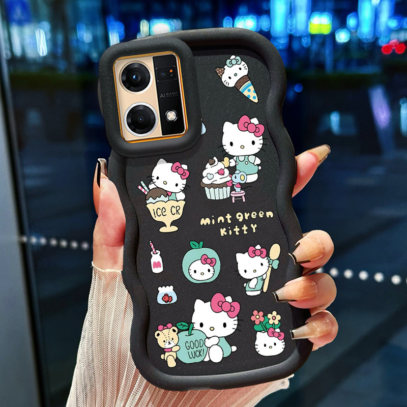 Casing Hp Untuk OPPO Reno 7 4G Reno 8 4G Case Casing HP Kesing kecil Softcase Macaron trendi penutup