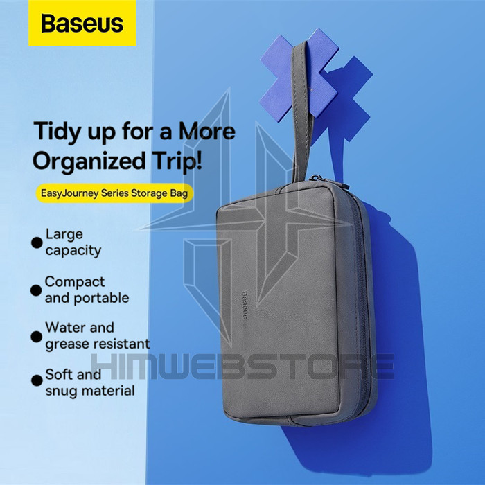 Super Murah BASEUS Easyjourney Tas Pouch Dompet Storage Bag Travel Aksesoris Kit Baru