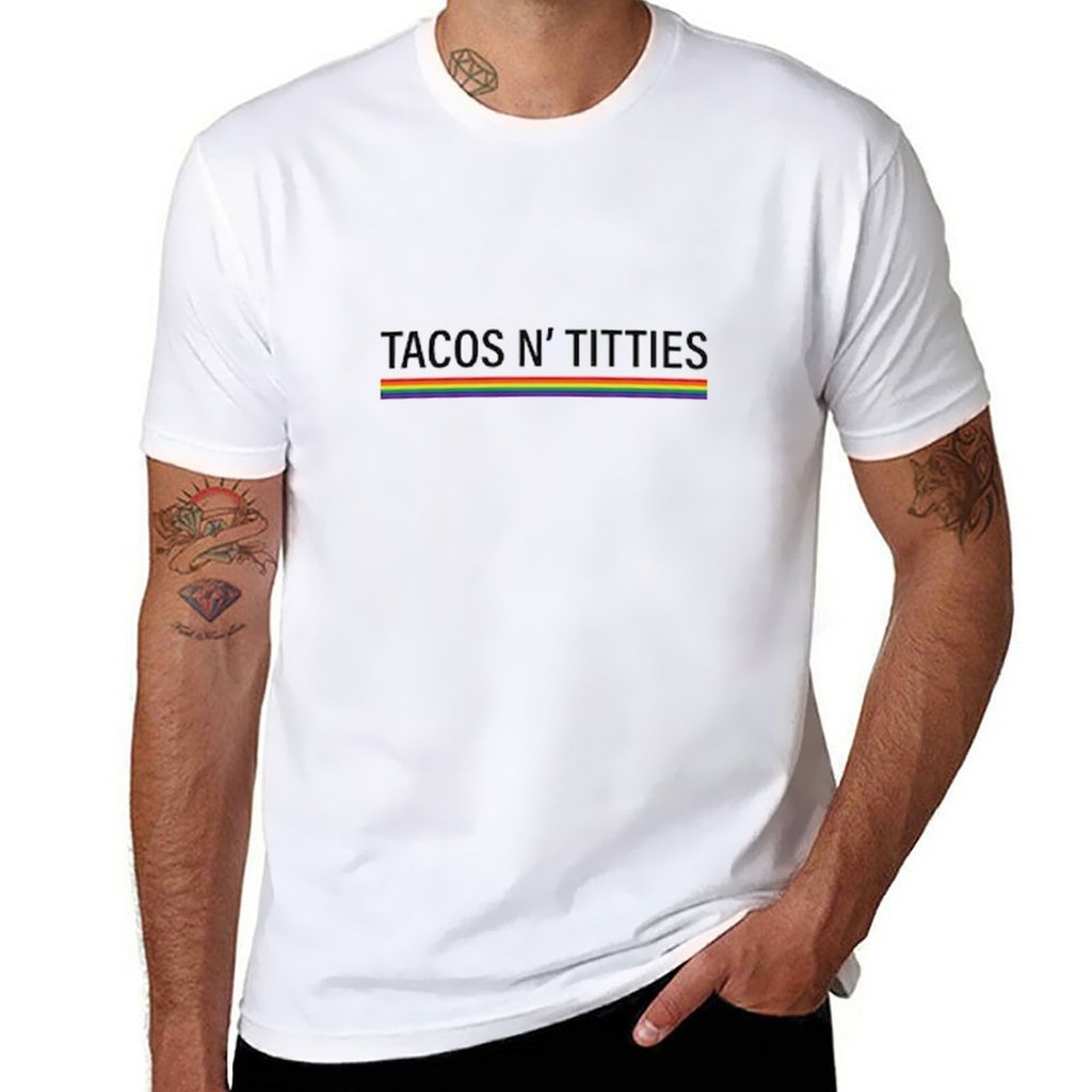 Taco Napos Titties Tshirt Tshirts Man Blouse Kaos Besar Dan Tinggi Untuk Pria