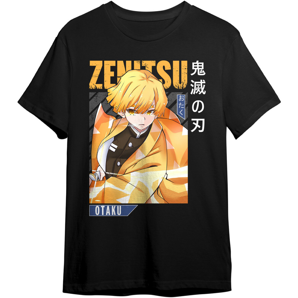 Kaos Anime Zenitsu Pembunuh Iblis Jepang Pria Dewasa