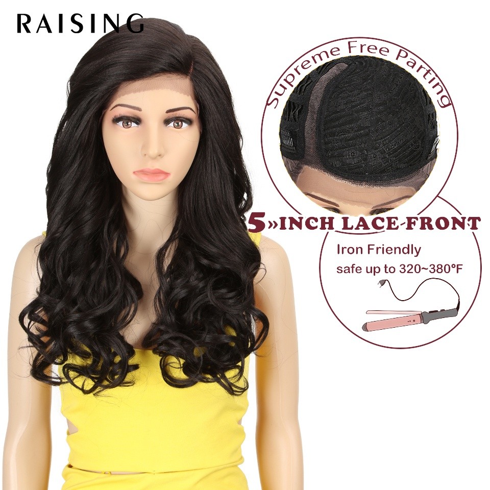 Wig Renda Sintetis Raising Wig Keriting 22 Inci Wig Tahan Panas Abu-abu Pirang Abu-abu Merah Muda Un