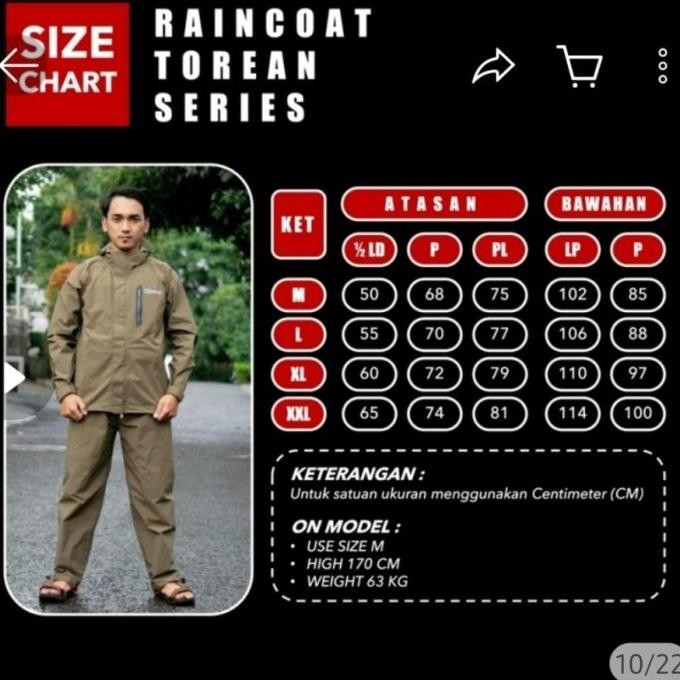 Raincoat jas hujan mantol wd wild torean series