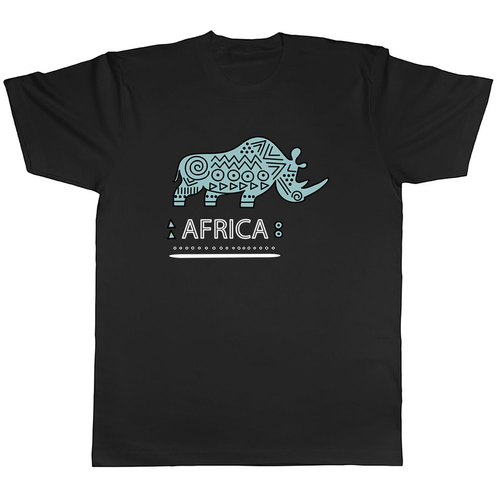 Kaos Pria Afrika Badak Pola Afrika