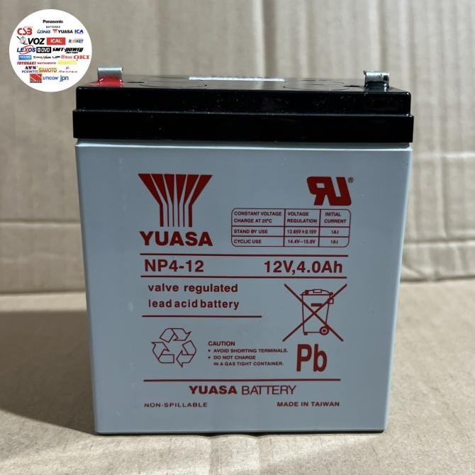 Aki Baterai Kering Yuasa NP4-12 Aki kering Yuasa 12V 4Ah Yuasa NP4-12