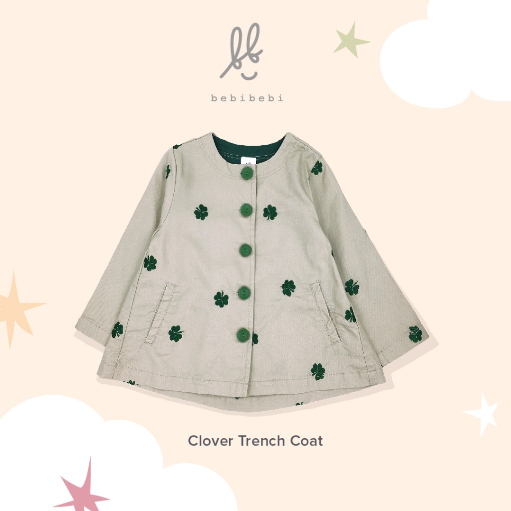 BEBIBEBI Coat Anak Perempuan - CLOVER TRENCH Coat
