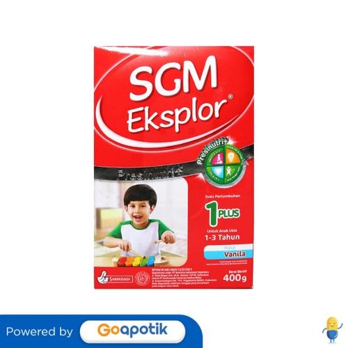 

SGM EKSPLOR 1+ SUSU ANAK USIA 1-3 TAHUN RASA VANILLA 400 GRAM BOX