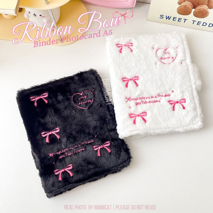 

Amberela Bibimcat - (A5 Size) Binder Photocard Ribbon Coquette A5 6 Ring / Album Pc Polaroid Bulu