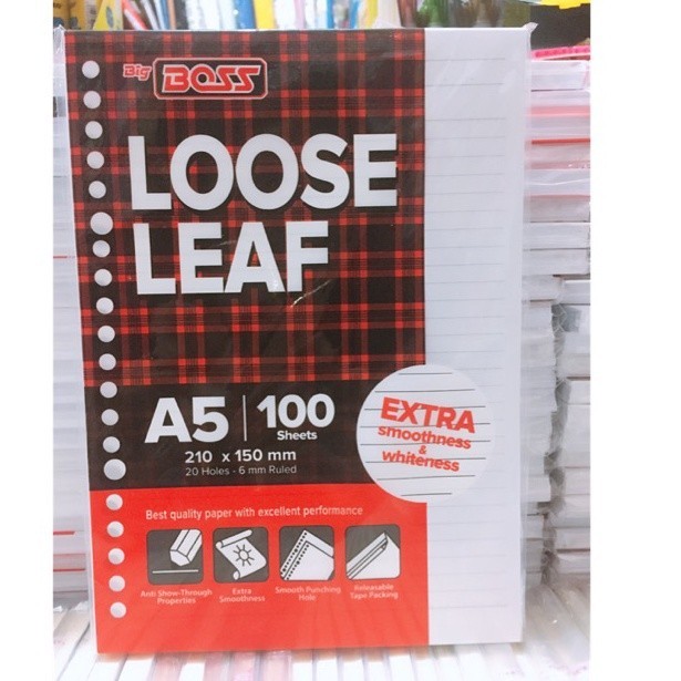 

Amberela - Best Promo Kertas Binder Isi 100 A5 B5 Loose Leaf Big Boss Joyko Kiky