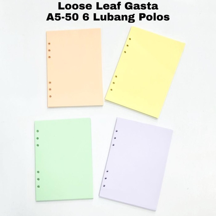 

Amberela - Menarik Sos Loose Leaf Gasta A5-50 6 Ring 80Gr Warna/Kertas Binder/Isi