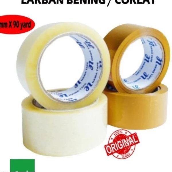 

Gosend / Dus 72 Pcs Lakban Bening / Coklat Nawa Tape 45 Mm X 90 Yard