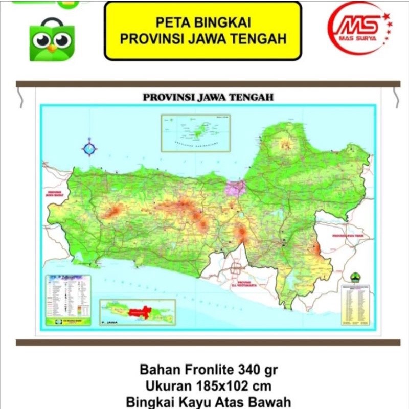 

Peta Provinsi Jawa Tengah Besar Bingkai