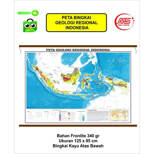 Peta Geologi Regional Indonesia Bingkai