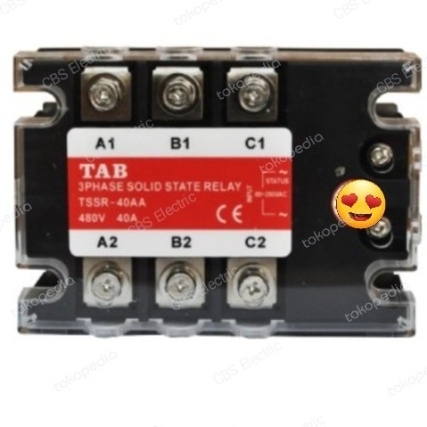 Tab Solid State Relay 3Phase 10-120Ampere Ac To Ac / Ssr Ac-Ac 3Phase Genuine