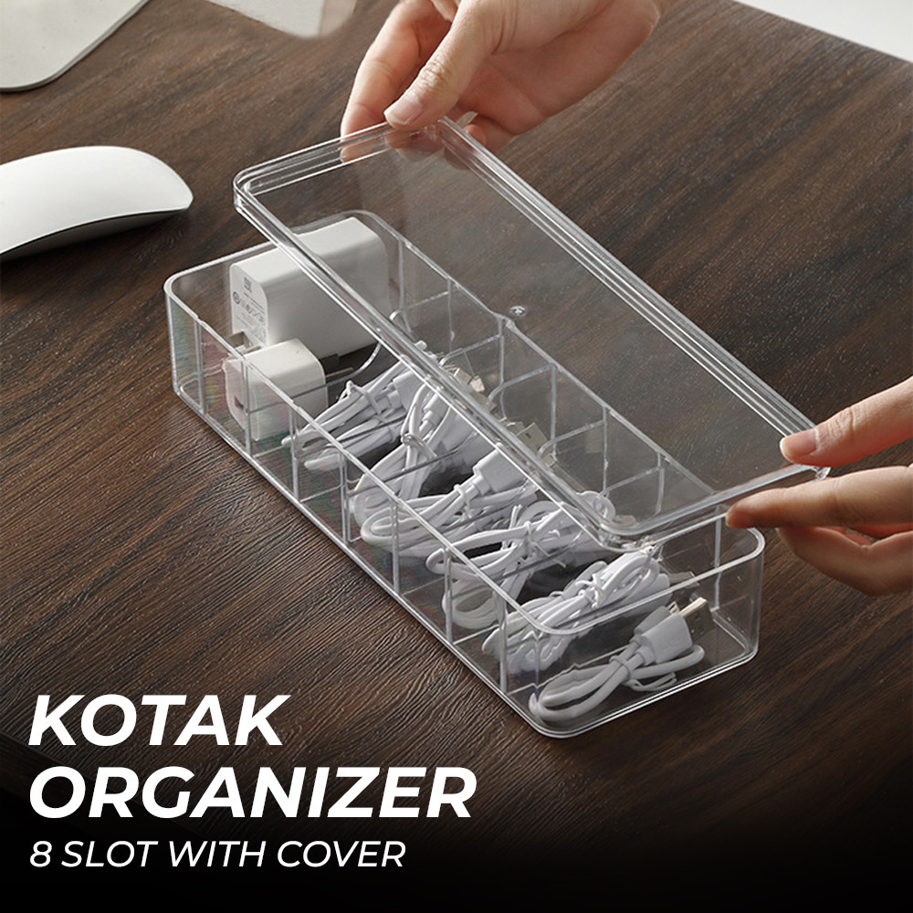 

BNBS Kotak Kabel Organizer Cable Storage 8 Slot with Cover - BN-2046