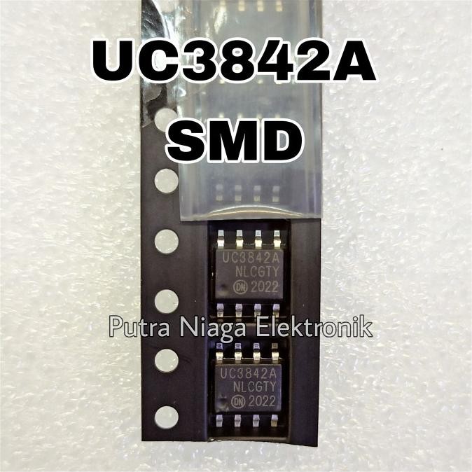 ic UC3842 SMD UC3842A SOP8 13842 High Current Mode PWM Controller 3842 putr4n Segera Beli